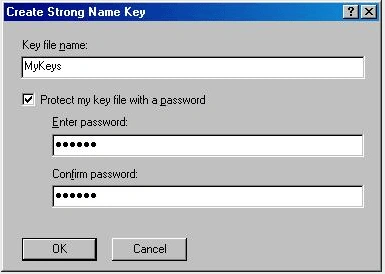 Key dialog box