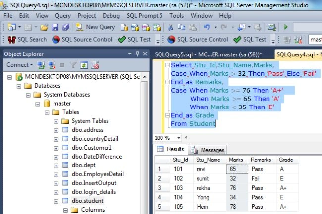Using CASE Expression