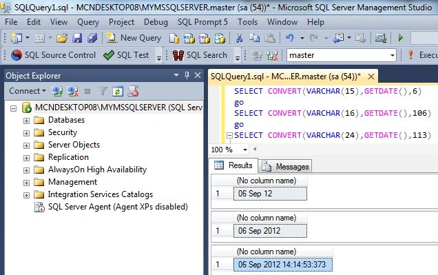 Convert() Function in SQL Server