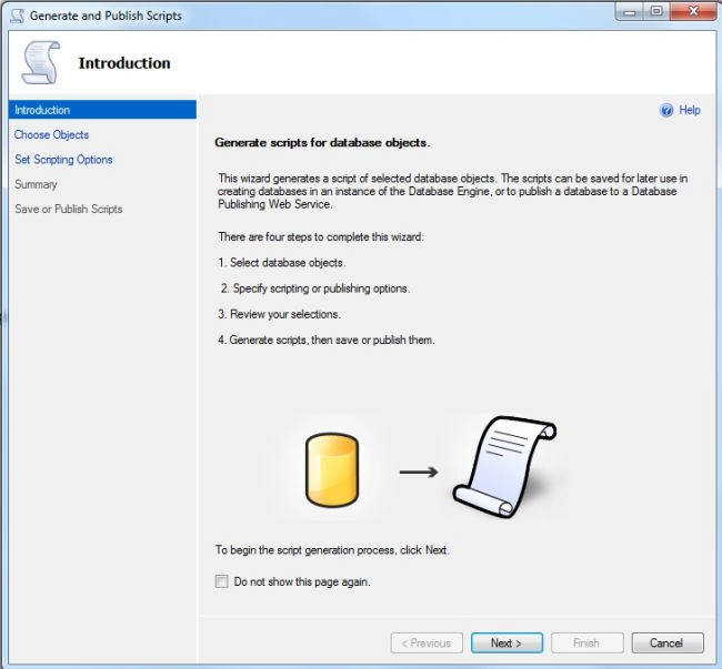 Generating Script in SQL Server