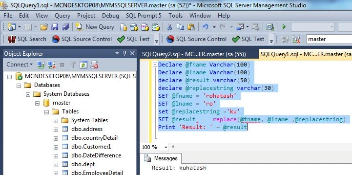 Replace function in SQL Server
