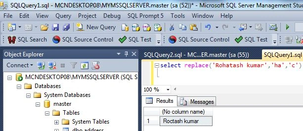 Replace function in SQL Server