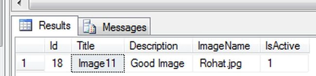 Inserted value in Database table