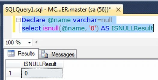 ISNULL() Function in SQL Server