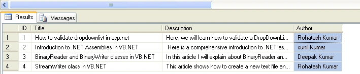 databasetable