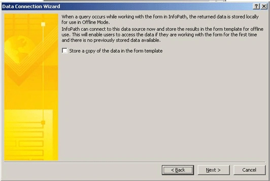 Connect InfoPath form to web service
