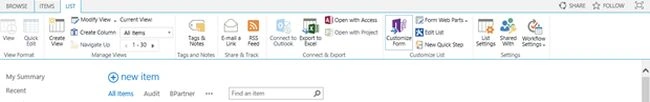 InfoPath form data connection