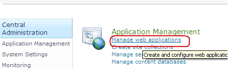SharePoint Central Administration