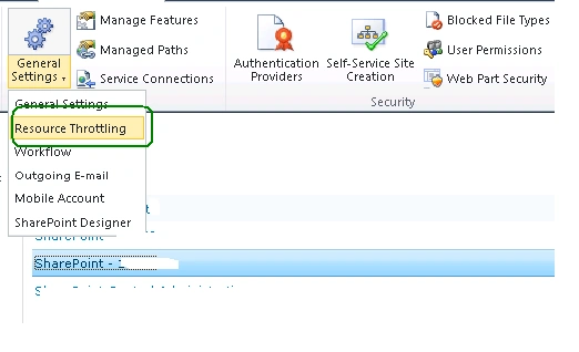 Resource Throttling
