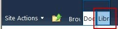 Library ribbon bar