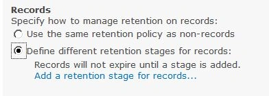 Define different retention states