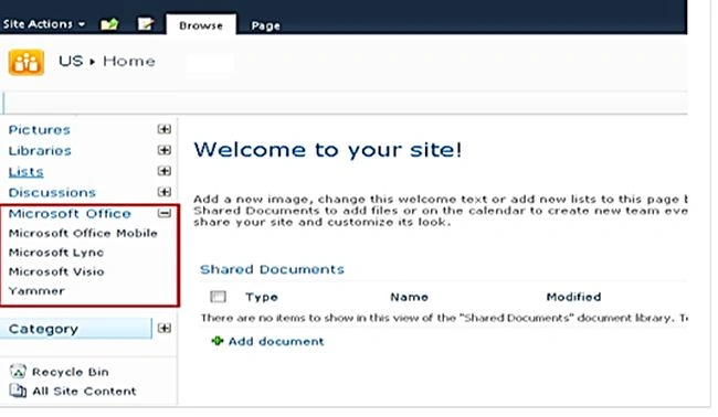 sharepoint home page