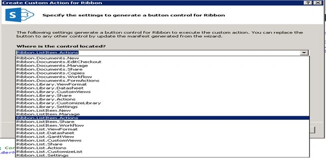 ribbon list item