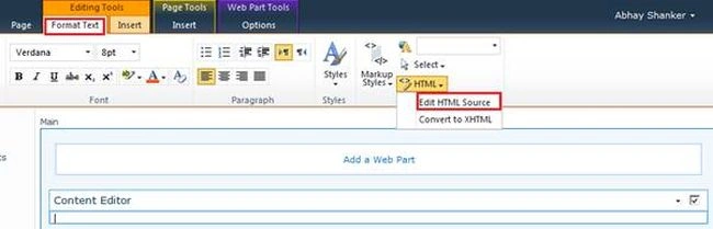 Format Text Tab