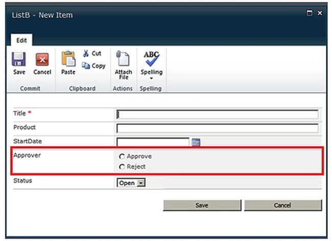 Approver option