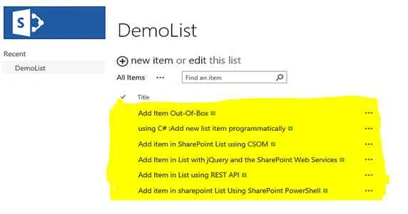 Demolist