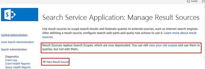 New Result Sources