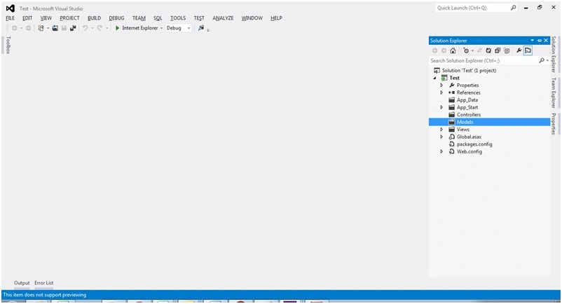 Select an Empty project