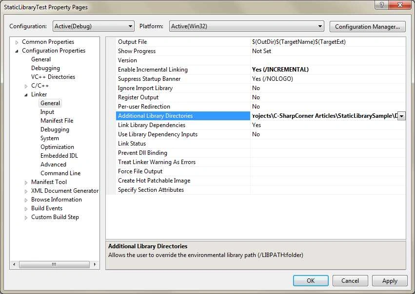 Creating a Static Library Using Visual C++