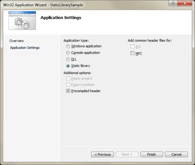Creating a Static Library Using Visual C++