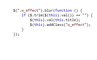 JQuery for adding effect