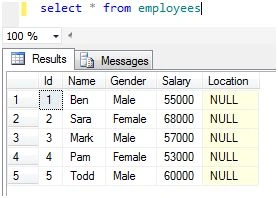 Select query