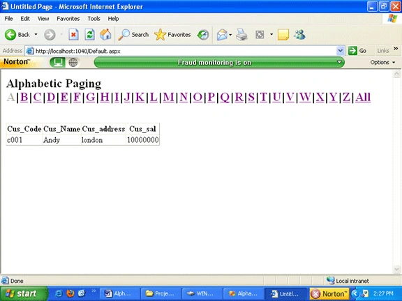 GridView Control