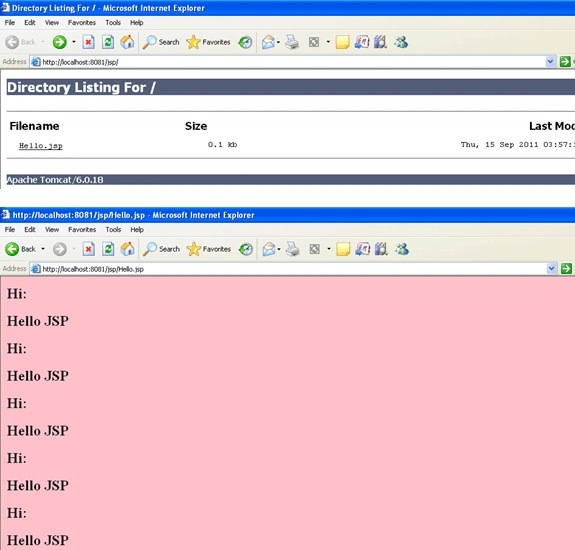 JSP (Java server pages)