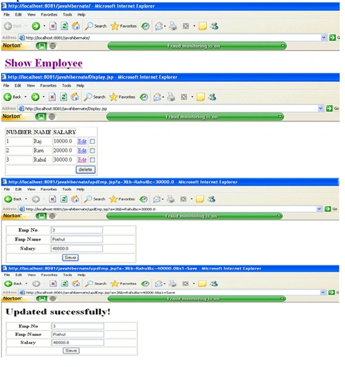 update record using hibernate