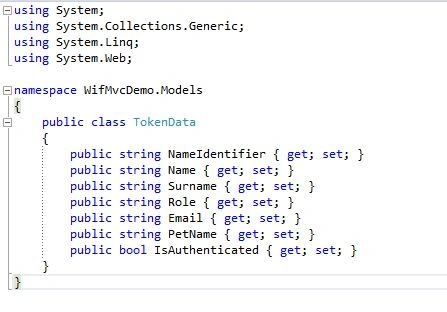Token Data Class