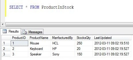SQL Server tables 