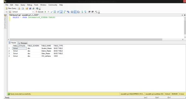 Information_Schema.Tables