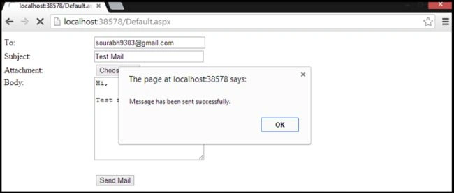 E-Mail with Attachment Using ASP.NET