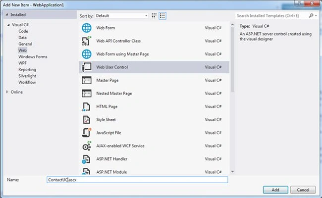 web user control
