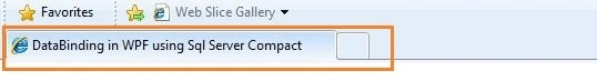 DataBinding in WPF using Sql Server Compact