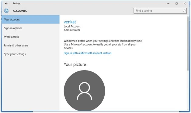 Microsoft accounts