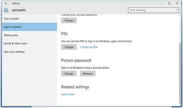 Sign in option