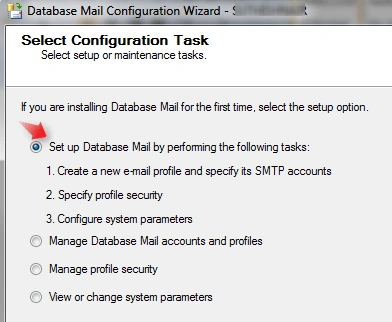 Configuration task
