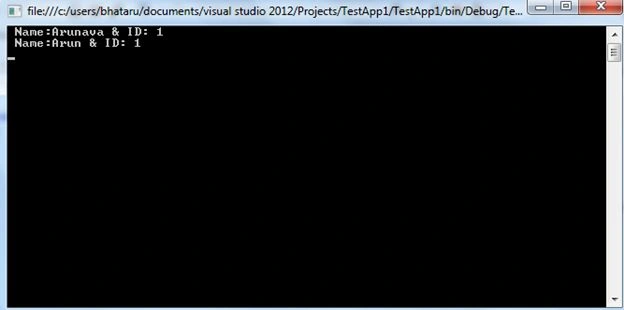 output after modify the client