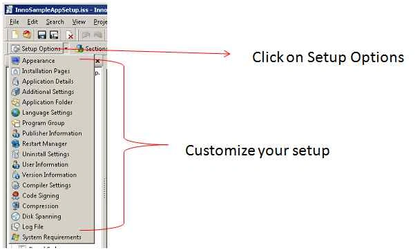 customize the installer using the IDE
