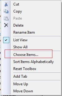 Choose items
