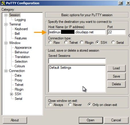 Launch the Putty tool